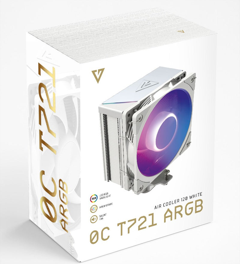 MODECOM Volcano 0C T721 ARGB Processor Air cooler 12 cm White