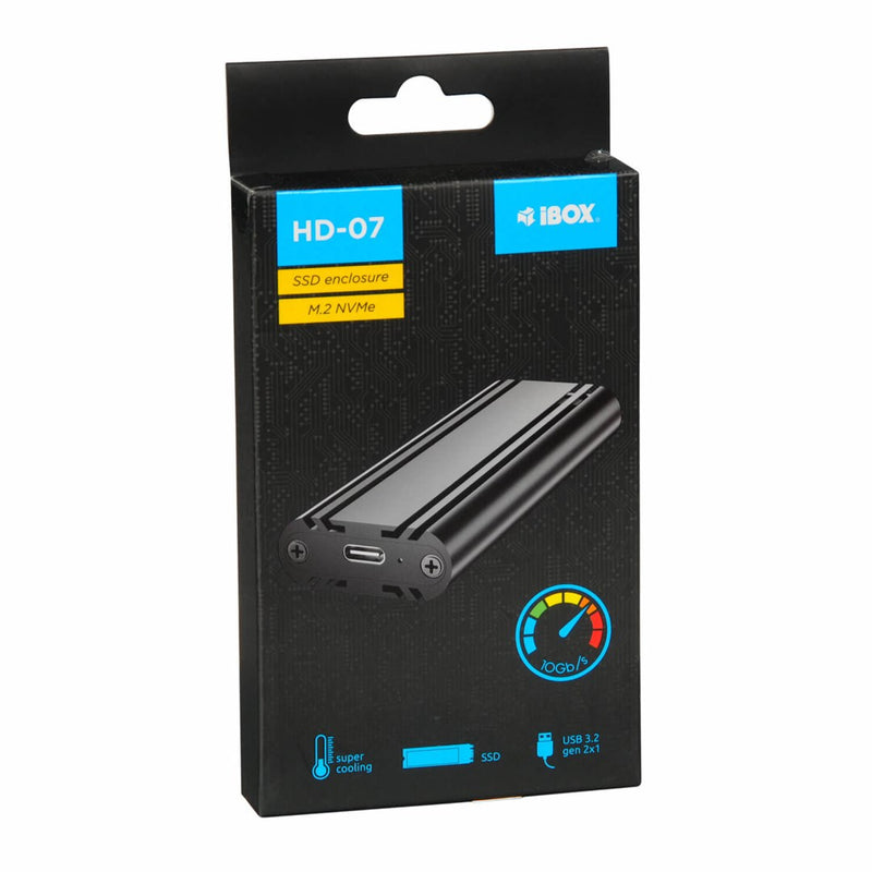iBox HD-07 SSD-Gehäuse Schwarz M.2