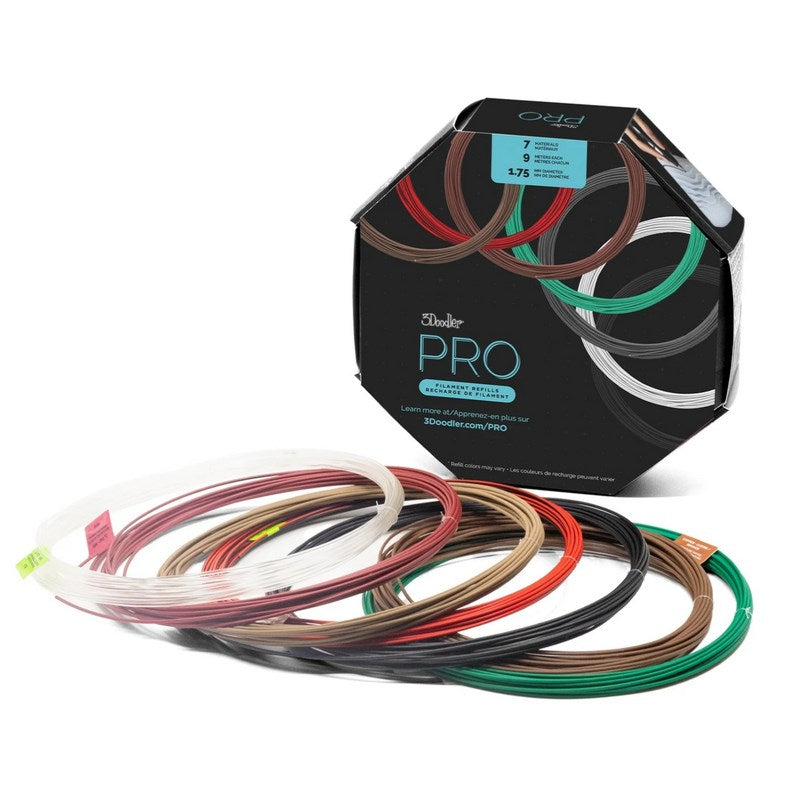 3Doodler PRO-FILLS 3D printing material Copper, Polylactic acid (PLA), Polylactic acid-carbon fiber (PLA-CF), Wood fiber Copper, Green, Grey, White, W