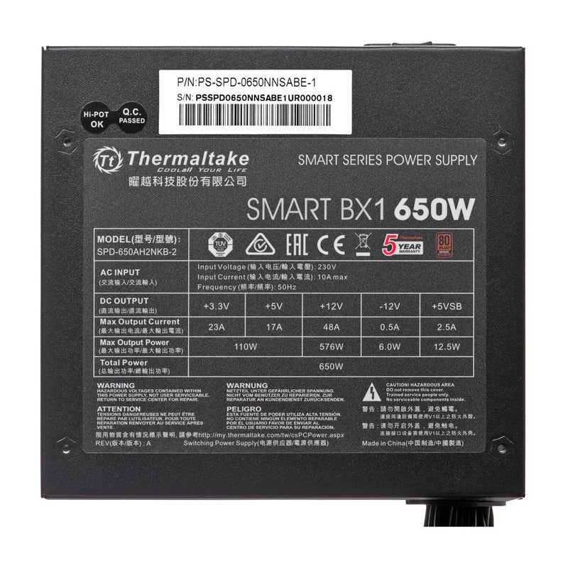 Thermaltake Smart BX1 power supply unit 650 W 24-pin ATX ATX Black