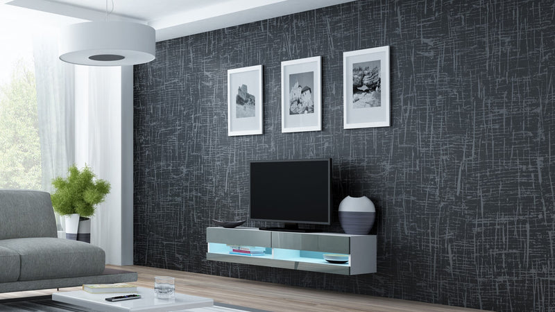 Cama TV stand VIGO NEW 30/140/40 white/grey gloss