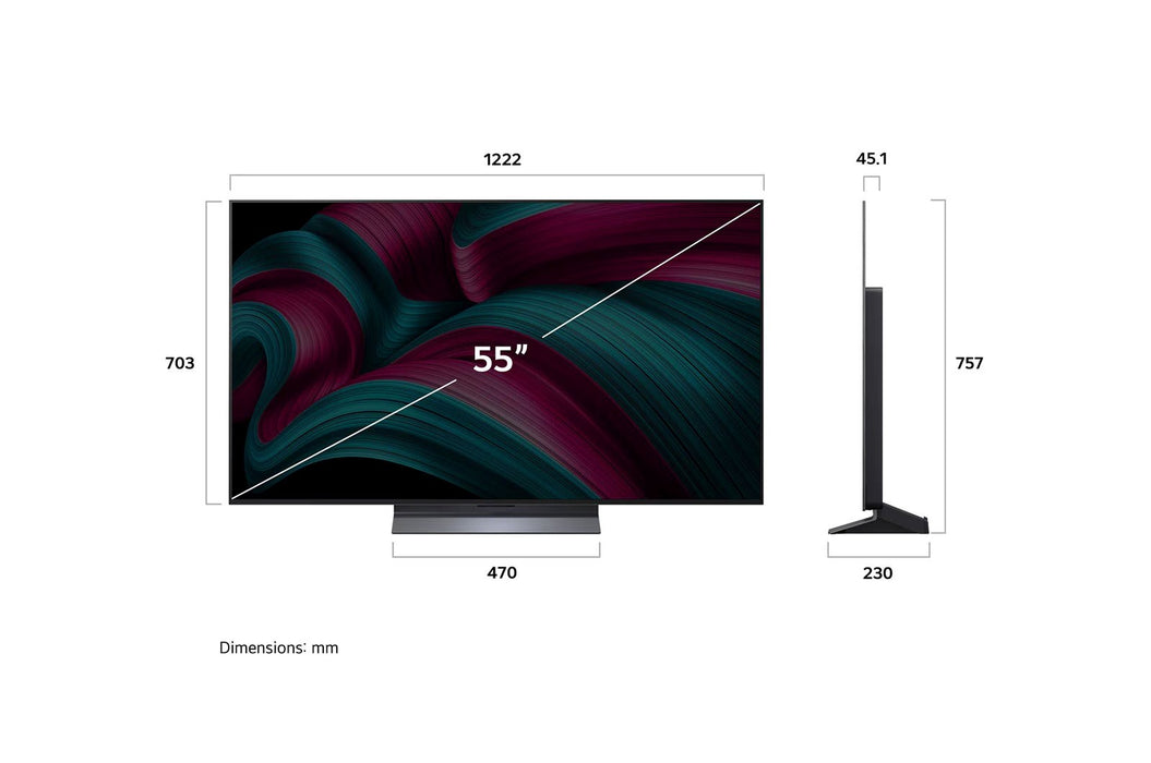 LG OLED evo AI OLED55C51LA TV 139,7 cm (55") 4K Ultra HD Smart TV Wi-Fi Black