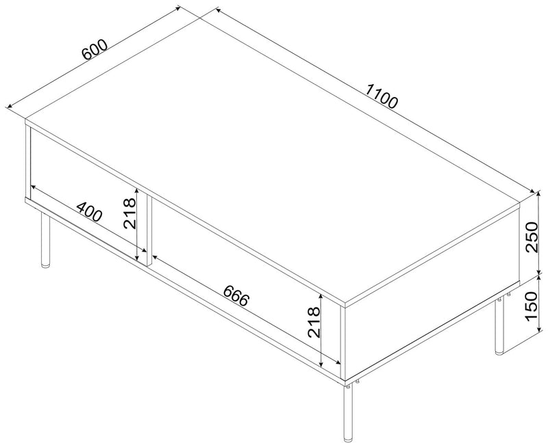 Cama TRESSE bench/table 110x60x40 matte green