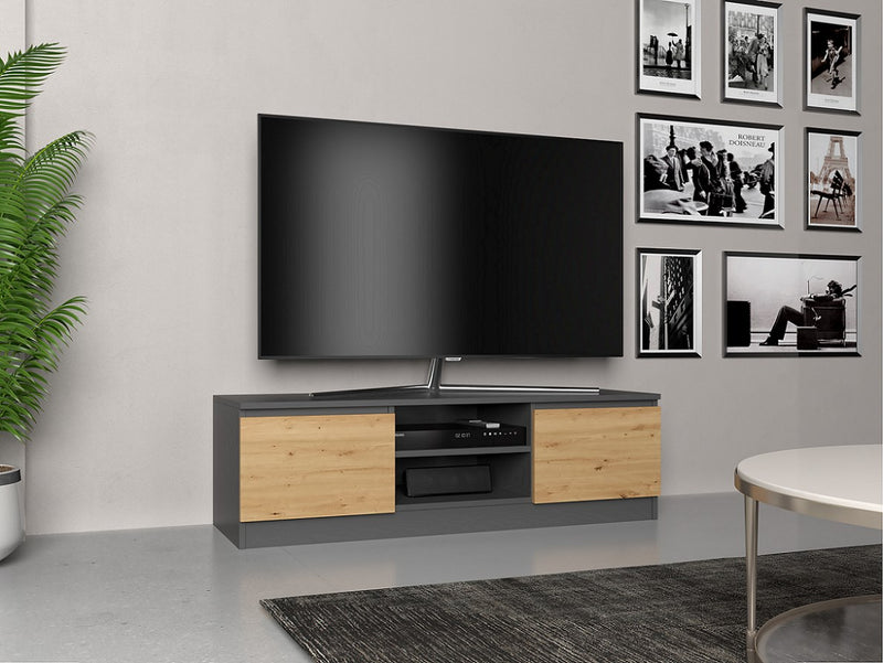 Topeshop RTV 120 ANTR/ARTIS TV stand/entertainment centre 2 shelves