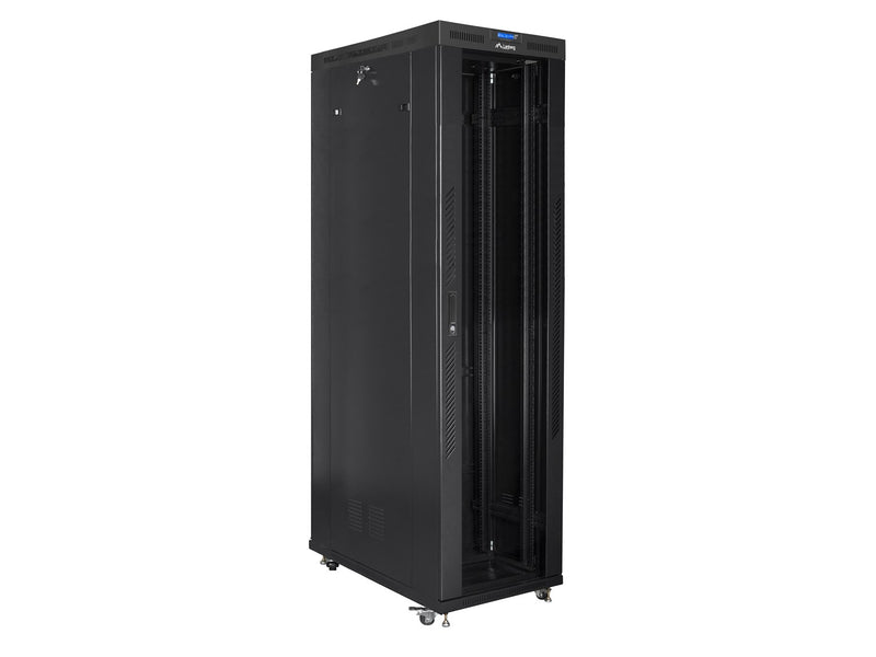 LANBERG FREESTANDING RACK CABINET 19" 47U 800x1200 GLASS DOOR LCD BLACK FF01-8247-12BL