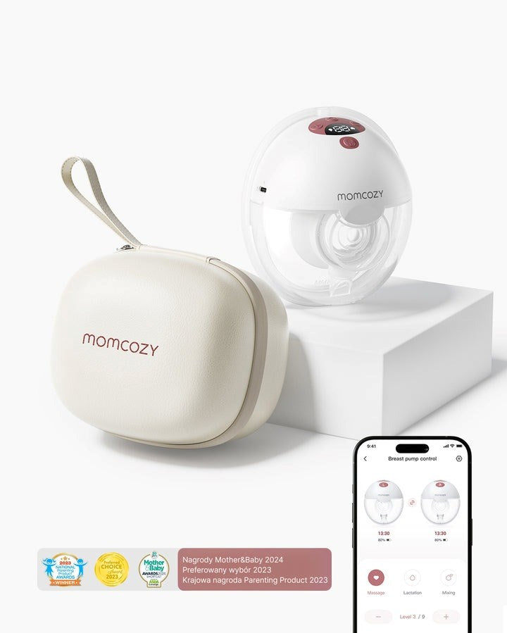 Momcozy M5 Breast pump with app control – Single set Red