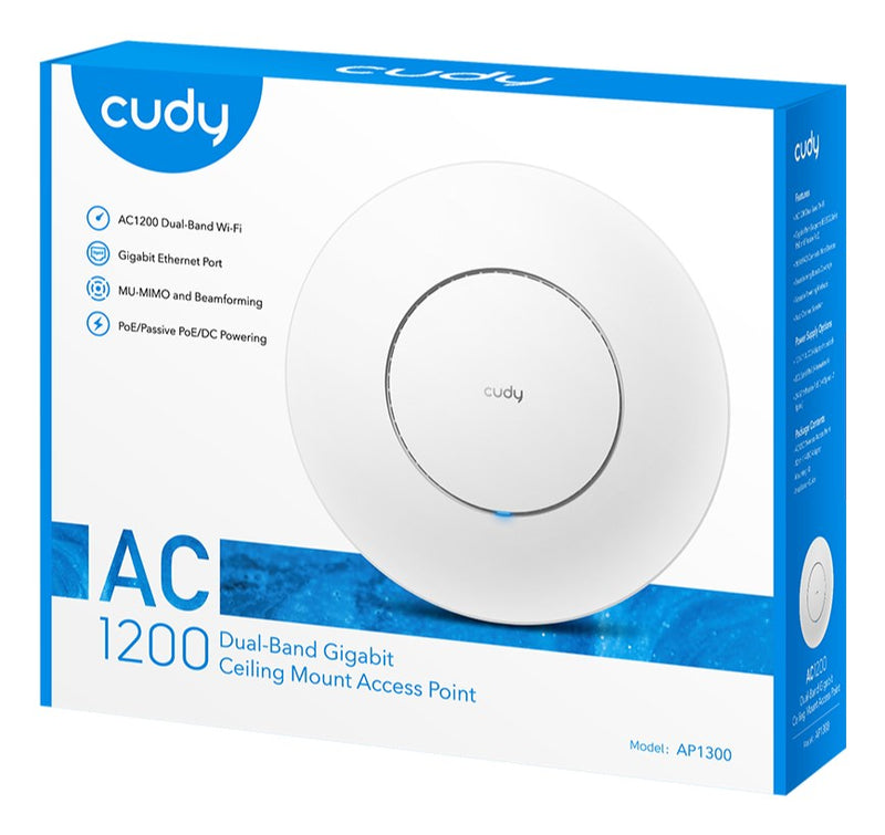 Cudy AC1300 White Power over Ethernet (PoE)