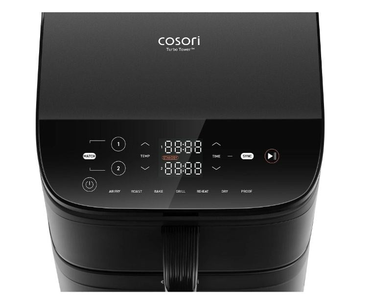 Cosori CAF-DC121 Doppel 10,8 L Stand-alone Heißluftfritteuse Schwarz