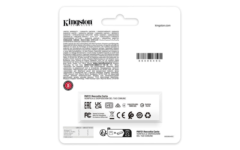 Kingston Technology DataTraveler 512GB Portable USB 3.2 Gen 1 Exodia Black/Purple