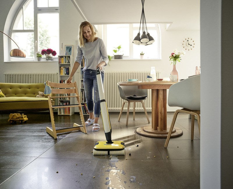 Kärcher FC 7 Cordless Electric broom Battery Dry&wet Bagless Silver, Yellow
