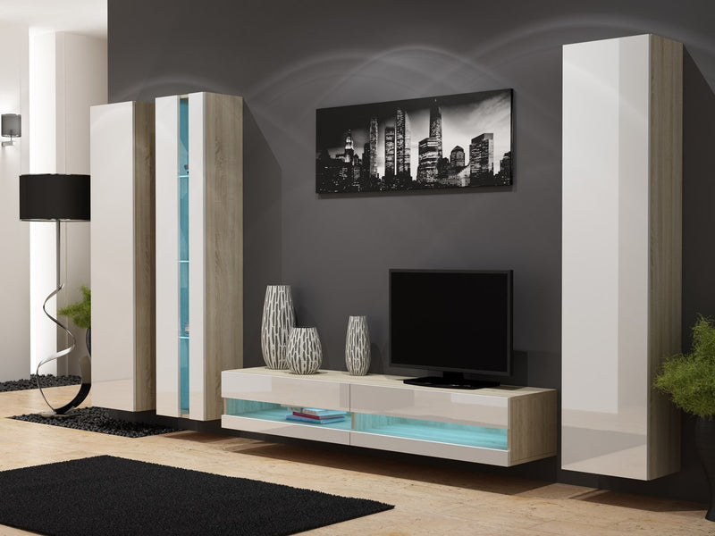 Cama Shelf unit VIGO NEW 180/40/30 grey/white gloss