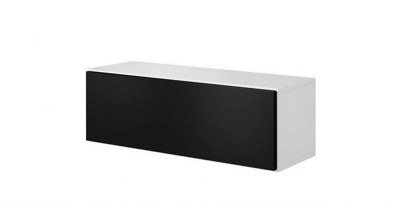Cama full storage cabinet ROCO RO1 112/37/39 white/white/black