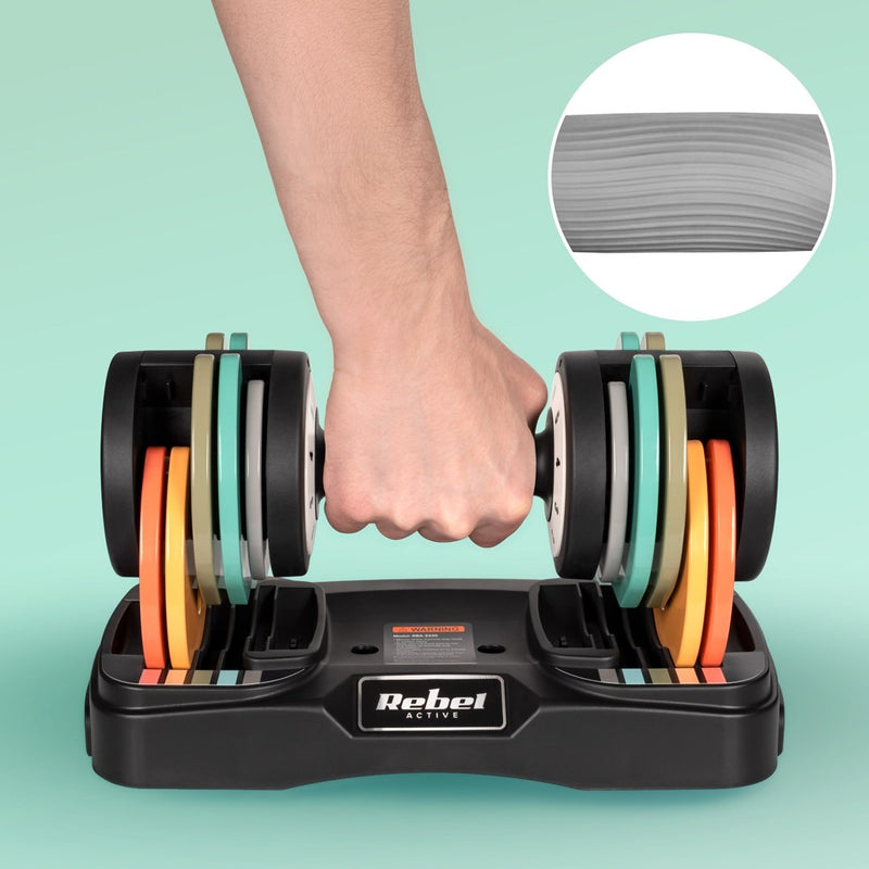 REBEL ACTIVE AUTOMATIC CAST IRON DUMBBELLS 2X10KG RBA2335