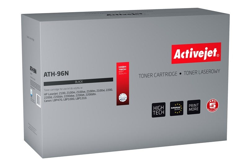 Activejet ATH-96N Toner (ersetzt HP 96A C4096A, Canon EP-32; Supreme; 5700 Seiten; schwarz)