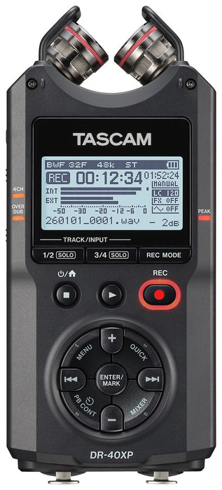 Tascam DR-40XP - portable four-track digital recorder with a USB audio interface