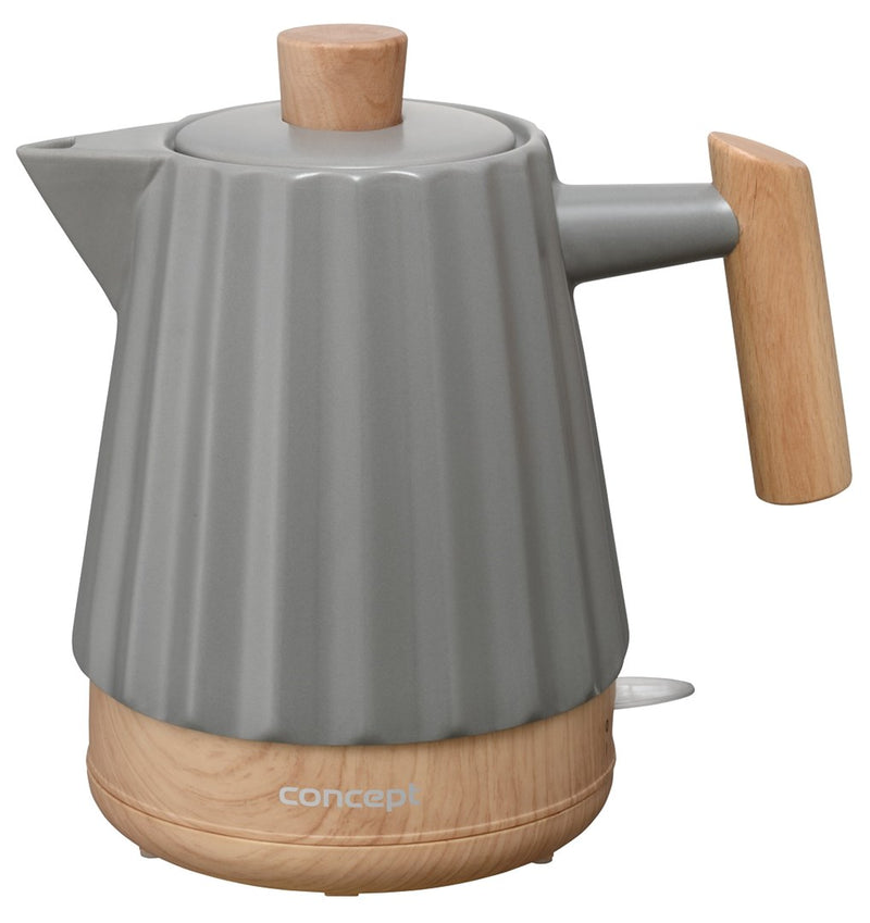 Concept RK0092 Bouilloire électrique en céramique 1,5 l Gris foncé