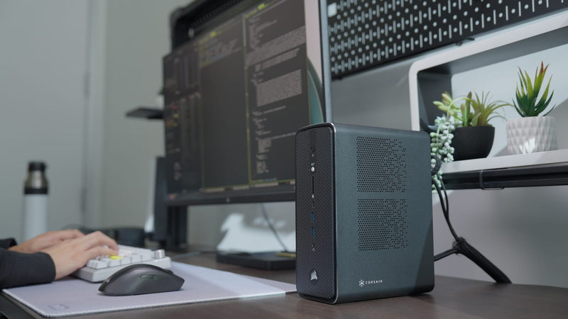 Corsair AI WORKSTATION 300 DESKTOP PC Copilot+ PC AMD Ryzen AI Max+ PRO 395 128 GB LPDDR5x-SDRAM 2x2 TB SSD Windows 11 Home SFF Black