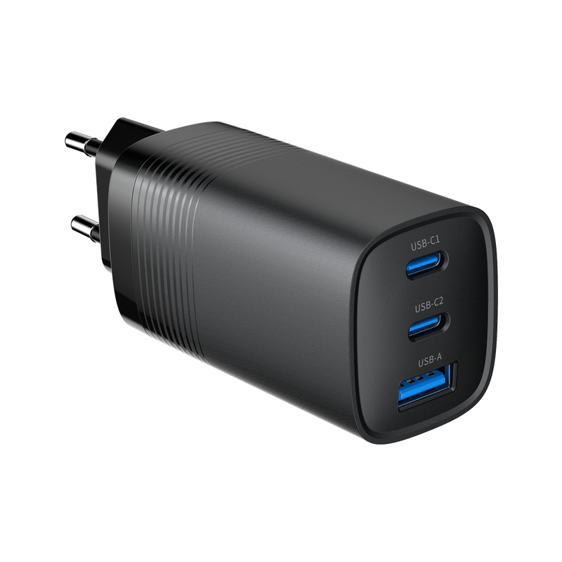 Gembird TA-UC-PDQC65-01-BK mobile device charger Universal Black AC Fast charging Indoor