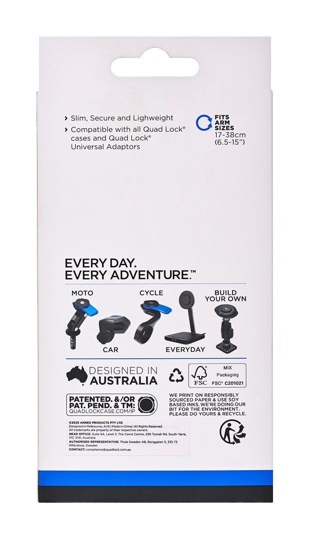 Quad Lock QLM-ARM Holder Mobile phone/Smartphone Black, Blue