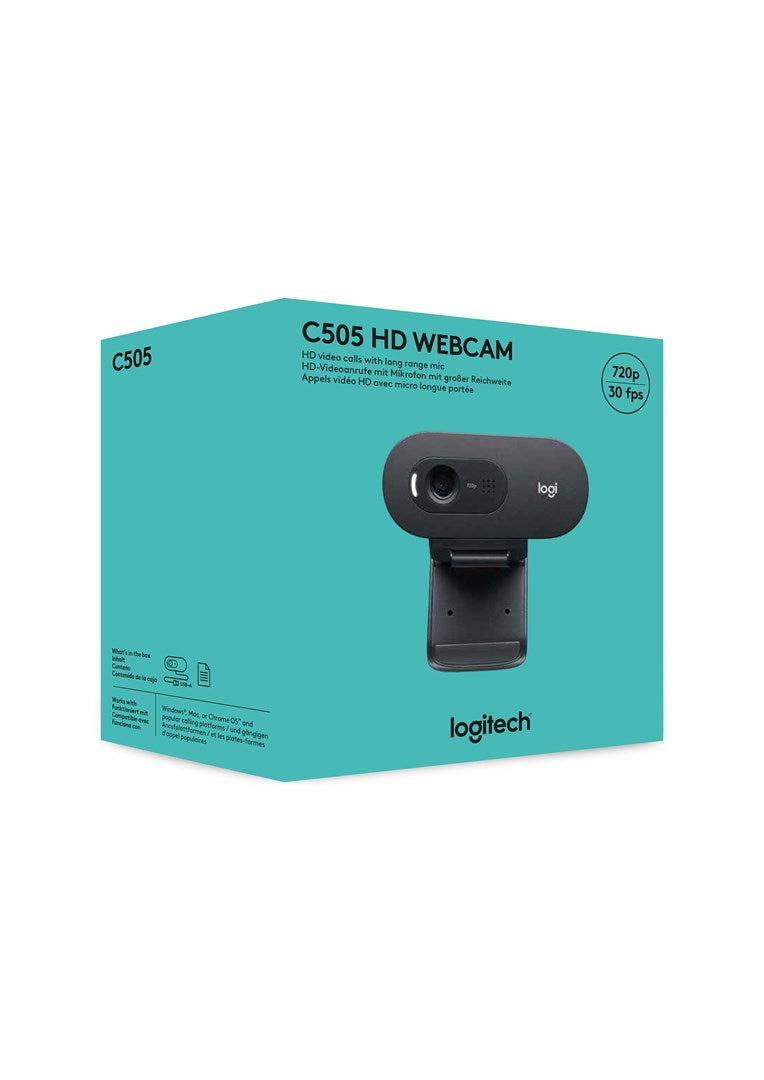 Logitech C505 webcam 1280 x 720 px USB Black