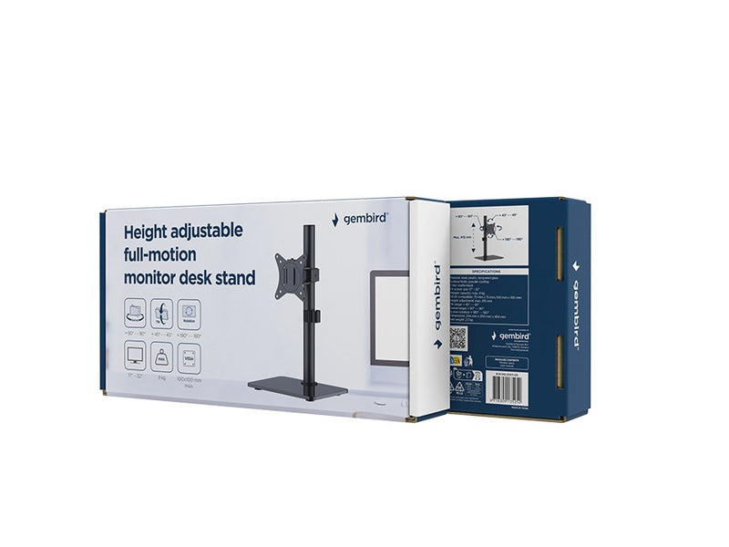Gembird MS-D1ST-03 Monitor desk stand, full motion, 17"-32", black
