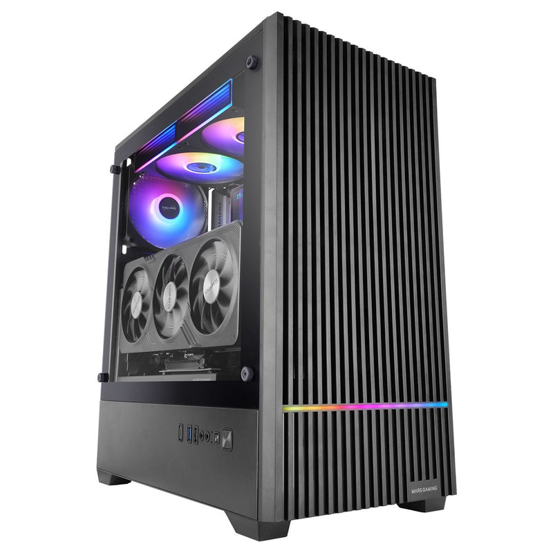 Mars Gaming MCQUANTUM computer case Midi Tower Black