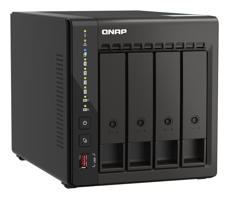 QNAP TS-453E - NAS server - 4 bays - SATA 6Gb/s - RAID 0, 1, 5, 6, 10, 50, JBOD, 60 - RAM 8 GB - 2.5 Gigabit Ethernet - iSCSI support