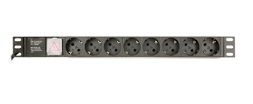 Gembird EG-PDU-014-C14 power distribution unit (PDU) 8 AC outlet(s) 1U Black