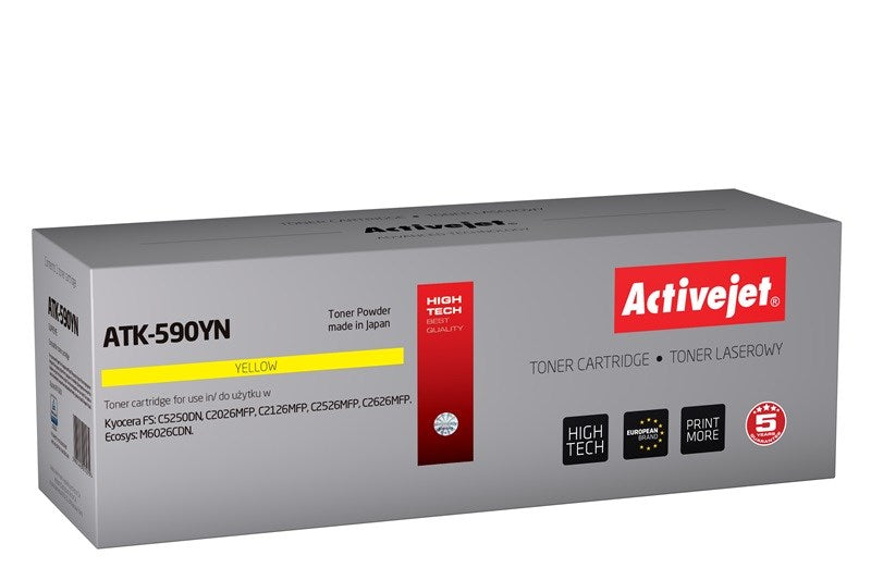 Activejet ATK-590YN Toner (replacement for Kyocera TK-590Y; Supreme; 5000 pages; yellow)