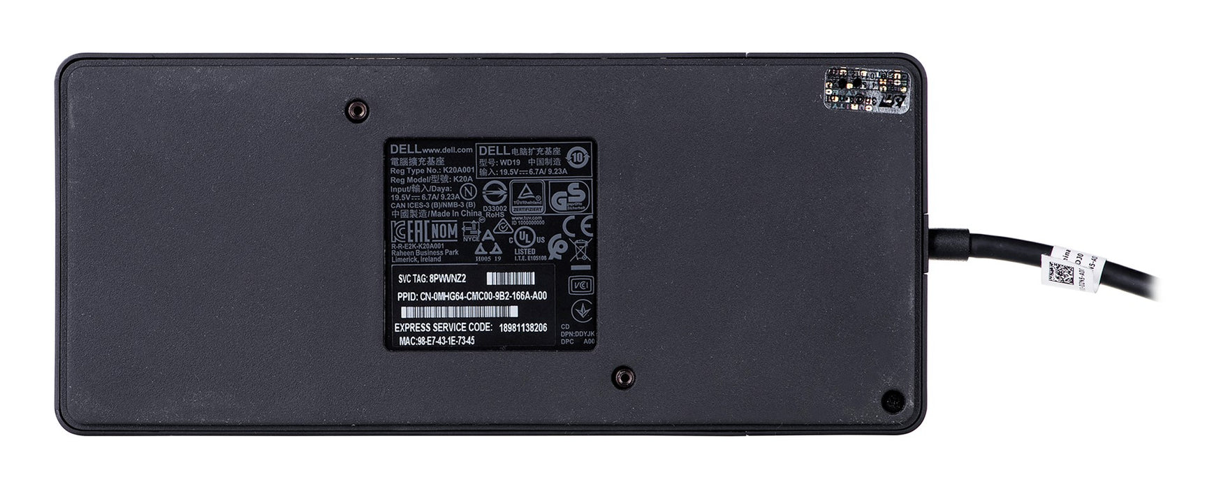 DELL DOCK WD19 180W Used