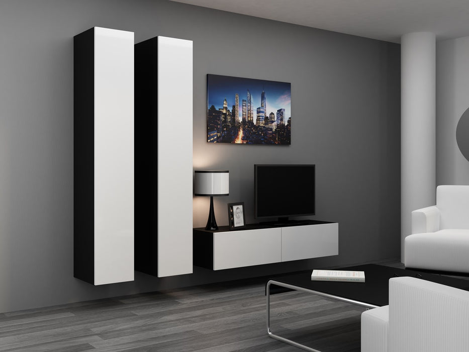 Cama Living room cabinet set VIGO 9 black/white gloss