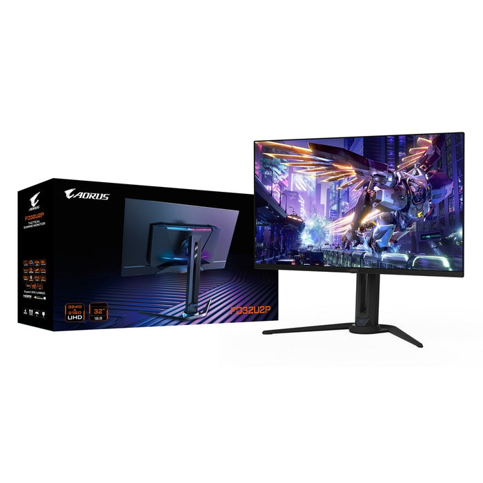 GIGABYTE AORUS FO32U2P 32” OLED Gaming Monitor - 3840 x 2160(UHD), 240Hz, 0.03ms, 250 cd/m2, KVM, FreeSync Premium Pro, DisplayHDR True Black 400, Dis