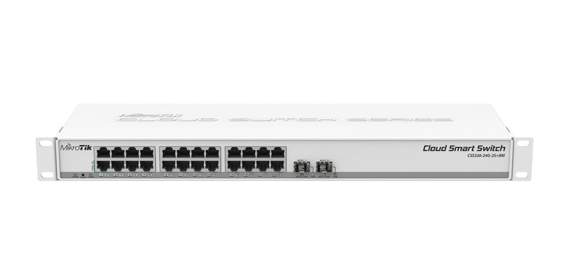 Mikrotik CSS326-24G-2S+RM Netzwerk-Switch Verwaltet Gigabit Ethernet (10/100/1000) Power over Ethernet (PoE) 1U Weiß