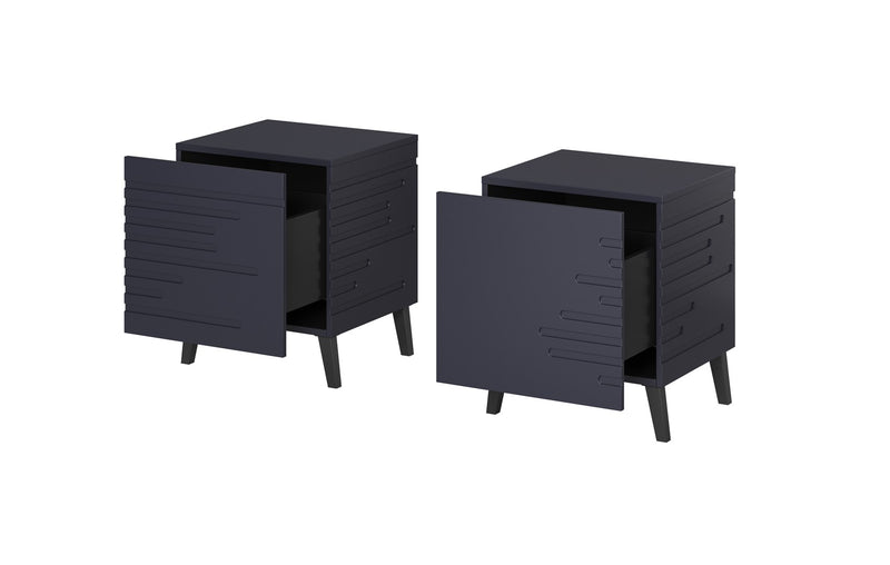 Bedside table NOVA 44x40x52 navy blue matt