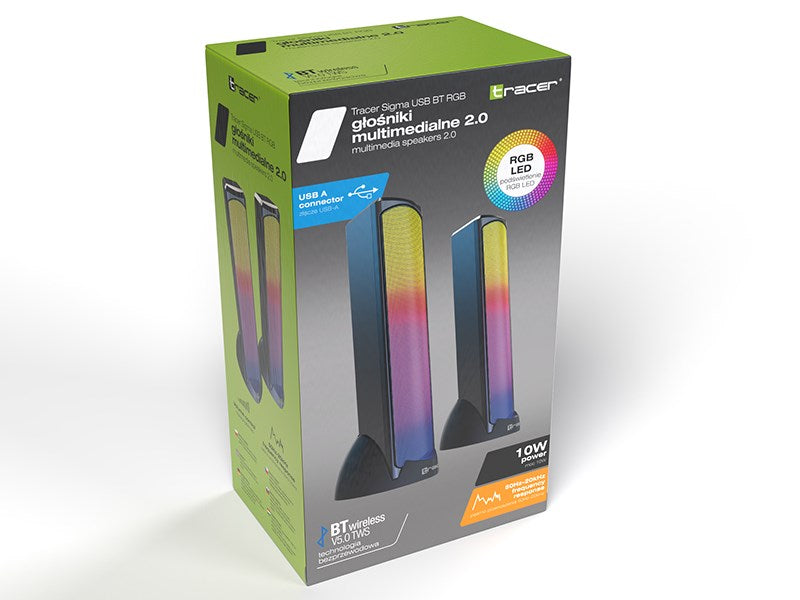 Tracer Sigma USB BT RGB 2-way Black Wired 10 W
