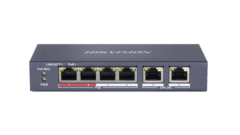 Hikvision DS-3E0106P-E/M 4 Port Fast Ethernet Unmanaged POE Switch