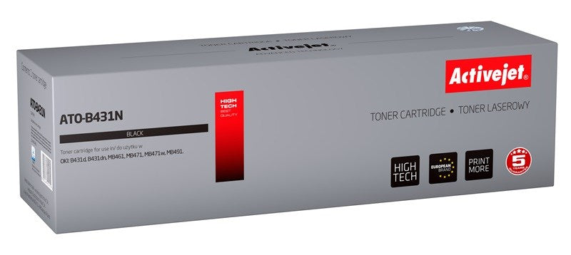 Activejet ATO-B431N Toner (ersetzt OKI B431 44574902; Supreme; 10.000 Seiten; schwarz)