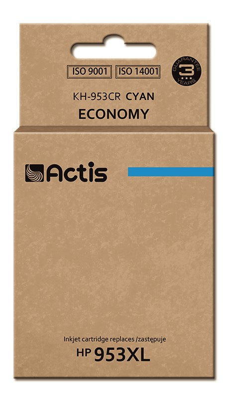 Actis KH-953CR Ink Cartridge (replacement for HP 953XL F6U16AE; Standard; 25ml; blue) - New Chip