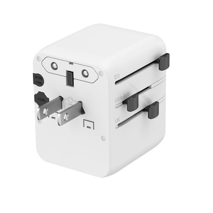 Gembird TPA-1A2C20-01-W Universal travel power adapter, 20 W, white