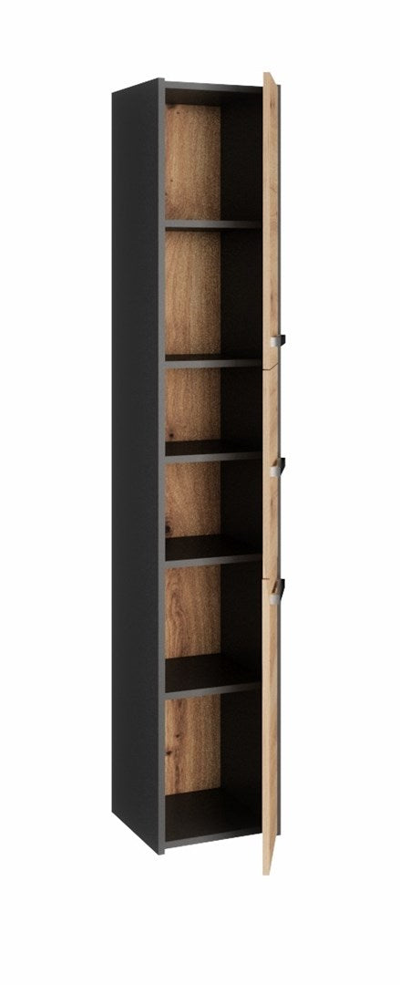 Topeshop S33 ANTRACYT/ARTISAN bathroom storage cabinet Oak