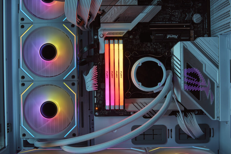 Kingston Technology FURY 32GB 6000MT/s DDR5 CL32 DIMM (Kit of 2) Renegade RGB White XMP
