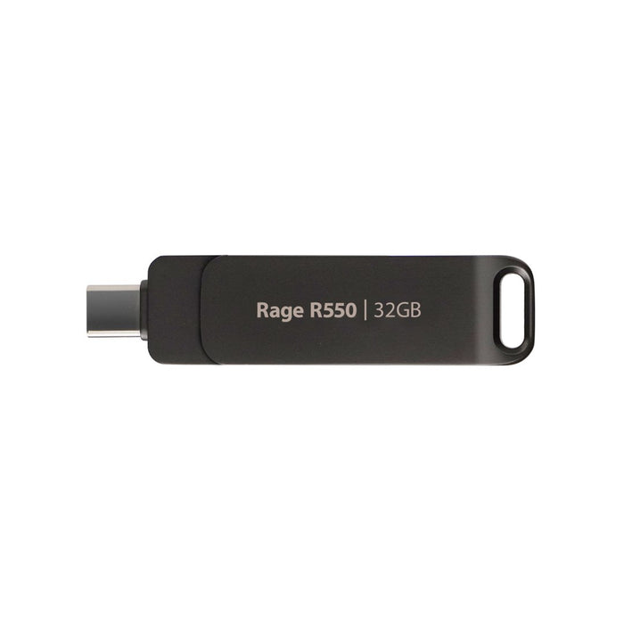 Flashdrive PATRIOT Rage R550 32GB 100 MB/S USB A+C Swivel Design (PE32GR550DSAD) Black