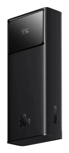 Baseus Star-Lord Power bank with display 20000mAh, 30 , USB-A, USB-C, microUSB + USB-A/USB-C cable Black