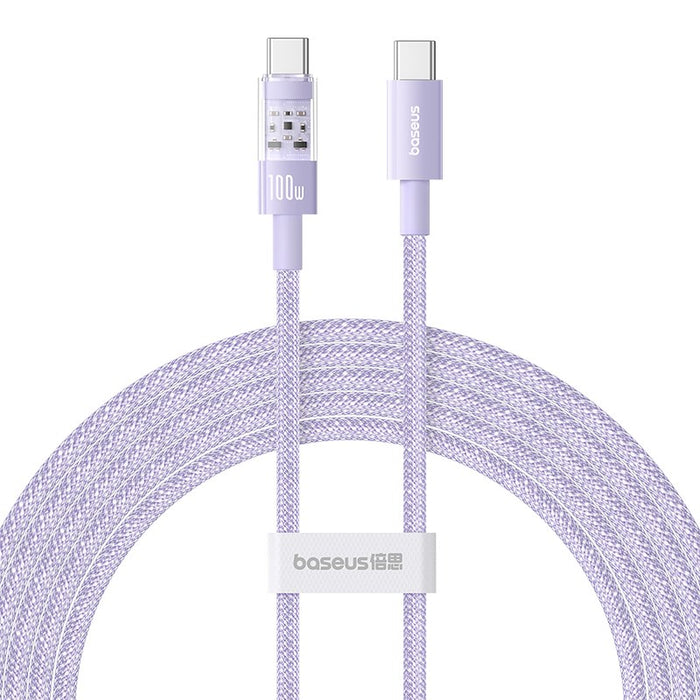 Baseus Gem USB C to USB C fast charging cable 2 m 100 W Purple