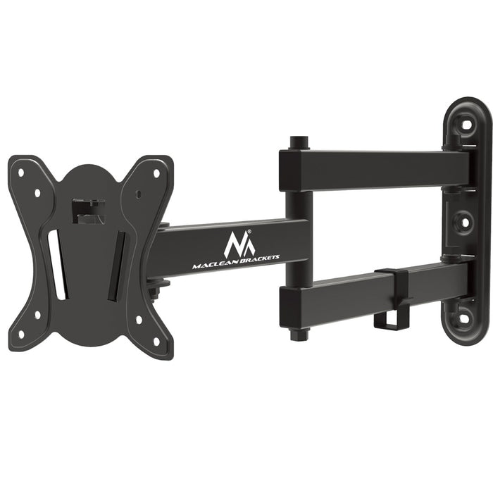 Maclean MC-417 Full Motion TV Monitor Wall Mount 13-32" 30kg max. VESA 100x100 Black Powder Coated Universal Holder Bracket Adjustable Wall Distance R