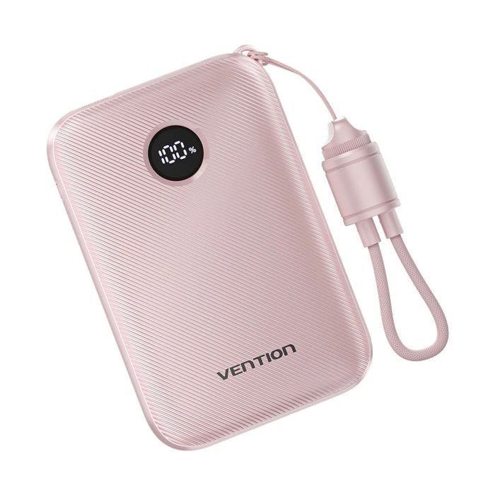 Vention 10000mAh Powerbank 2xUSB-C 1xUSB-A 22.5W, pink