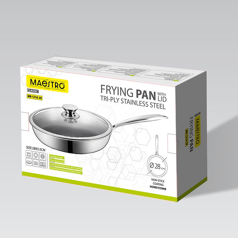 Frying pan with lid MAESTRO MR-1216 28 cm (MR-1216-28)