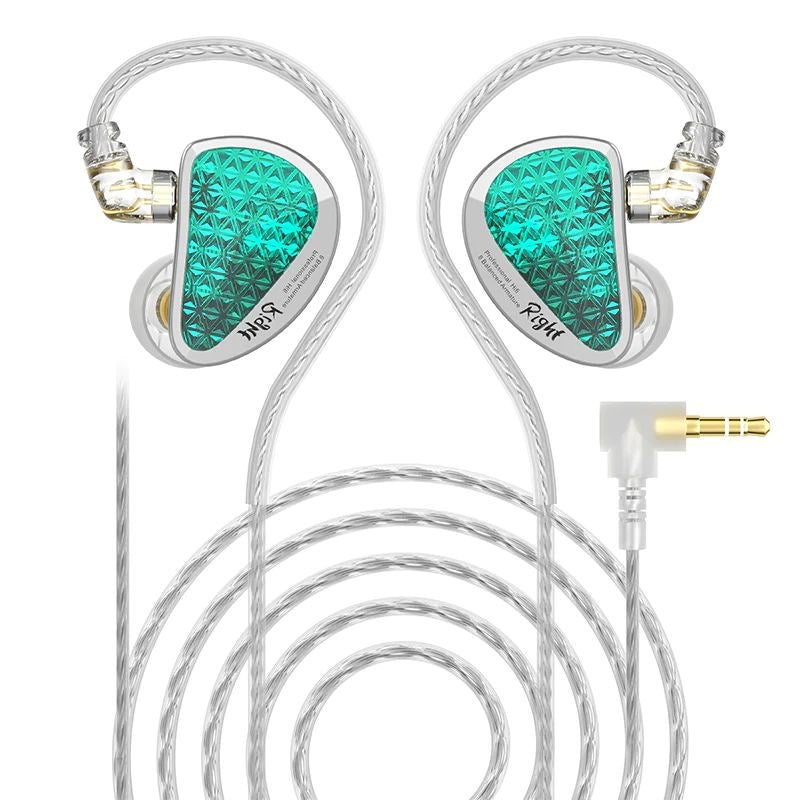 KZ AS16 PRO Cyan NO MIC - in-ear headphones, green