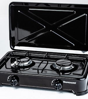 Tischkochfeld Gas Ravanson K-02TB [schwarz; 2 Zonen]