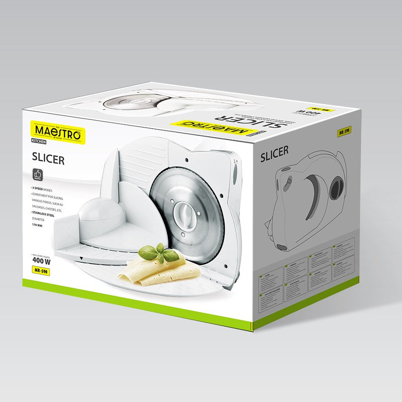Trancheuse Maestro MR-590 blanche